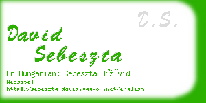 david sebeszta business card